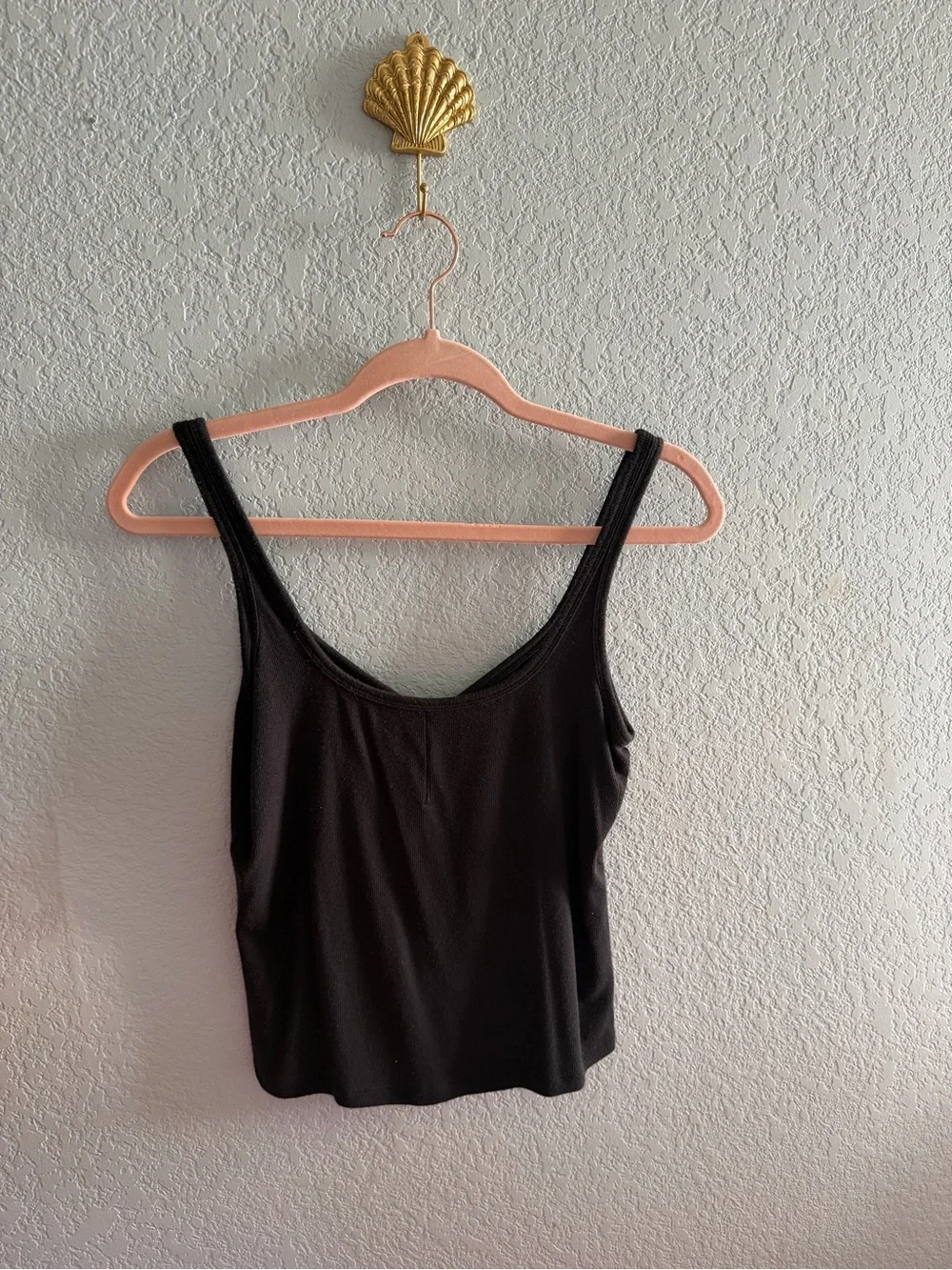 Black Twist Front Tank Top